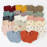10PC/Set Organic Cotton Baby Bibs Solid Color