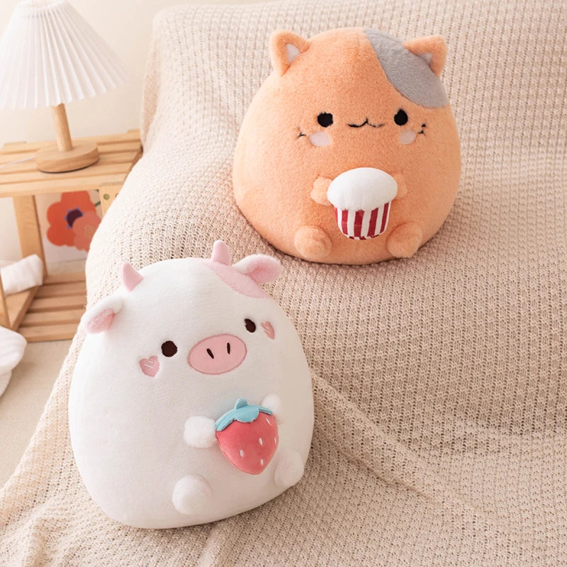 Kawaii Stuffed Animal Strawberry Popcorn Plushies