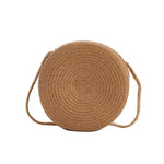 Cute Round Cake Woven Crossbody Bag