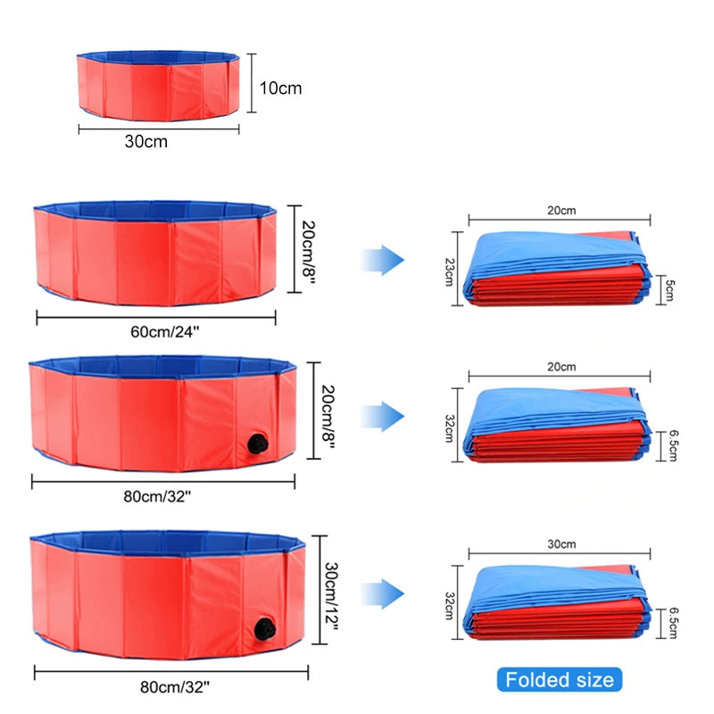 30-80cm PVC Foldable Pool