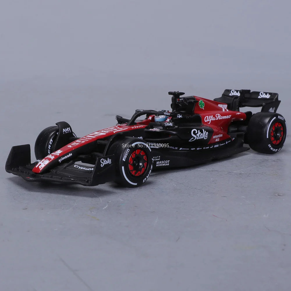 Bburago 1:43 F1 2023 24# Zhou Guanyu Alfa Romeo F1 Team Stake C43  77# Valtteri Bottas Alloy Car Die Cast