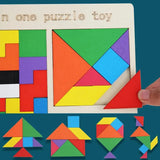 Children Wooden Tetris Block Puzzle Game