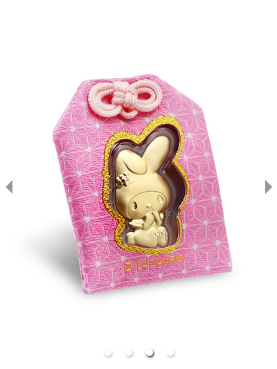 Sanrio My Melody Friends Collection Gold Foil with Charm Bag