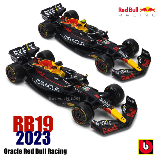 Bburago 1:43 F1 Champion Red Bull Racing TAG Heuer RB19 2023 #1 Verstappen #11 Perez Alloy Car Die Cast