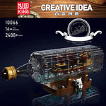 Mould King 10066 Pirate Ship Building Block The Queen Anne's Revenge in A Bottle