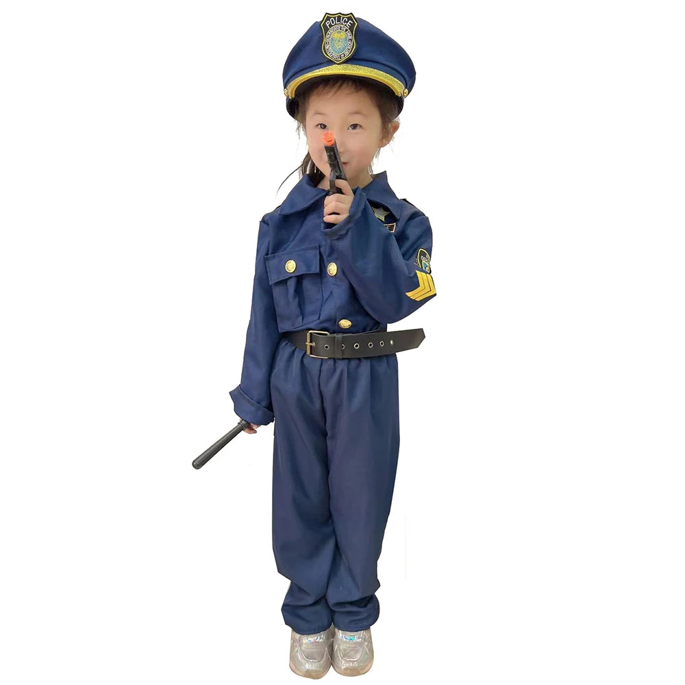 Children Policeman Costumes Set