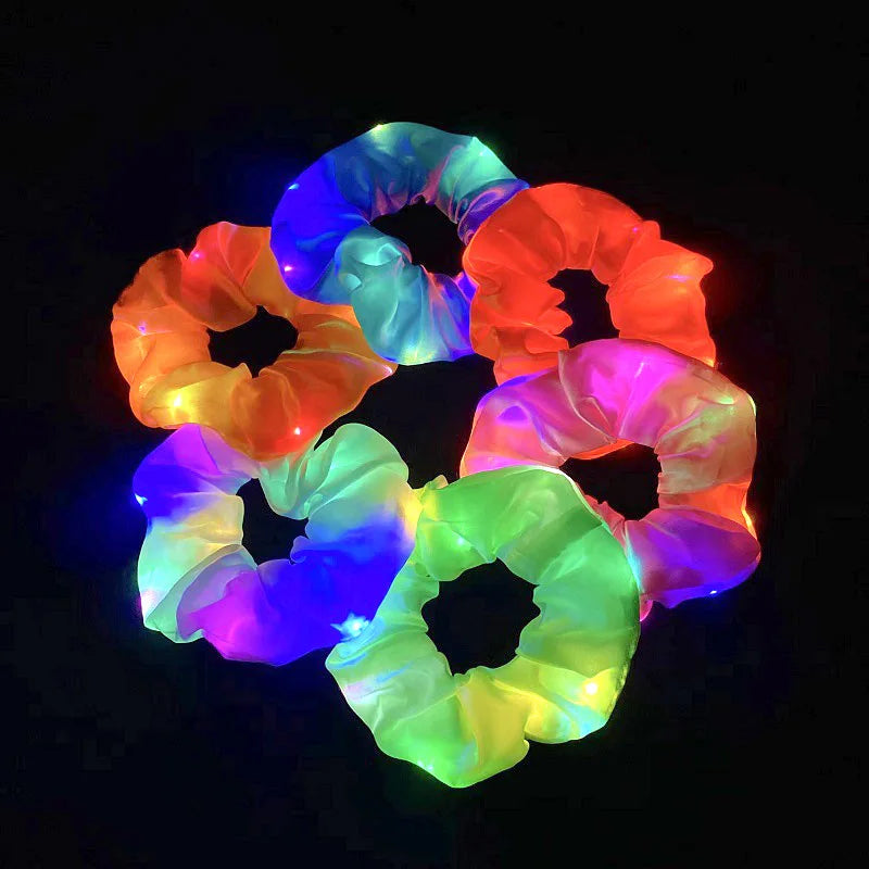 Colorful LED Hair Scrunchies