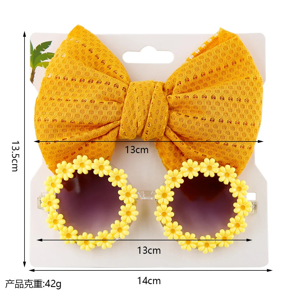 Sunglasses and Bow Headband Set