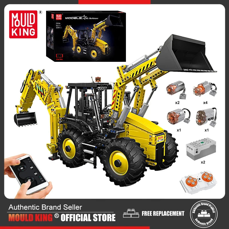 MOULD KING 17036 Motorized Excavator Building Block