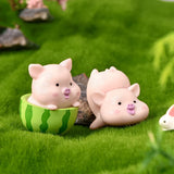 Kawaii Pig Resin Diy Home Decoration Figurines