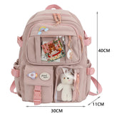 Kawaii Aesthetic Multi-Pocket Backpack