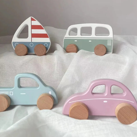 Wooden Toys Boat Truck Beetle Toy Car