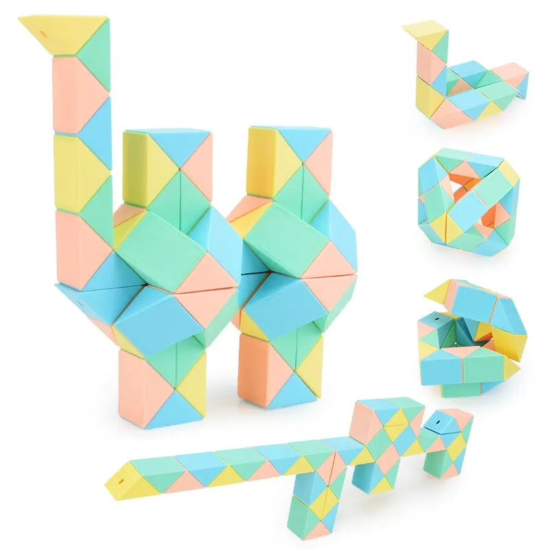 Magic Snake Cube Blocks Toys for Kids