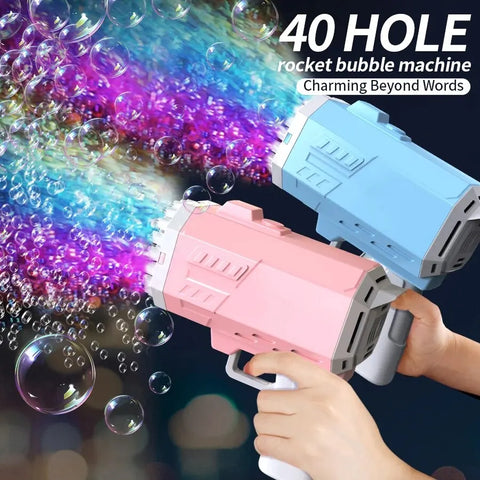Handheld 40-Hole Bubble Machine