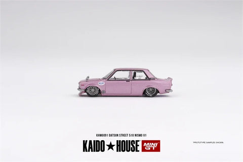 MINI GT X Kaido 1:64 Datsun Street 510 Nismo V1 pink Diecast Model Car
