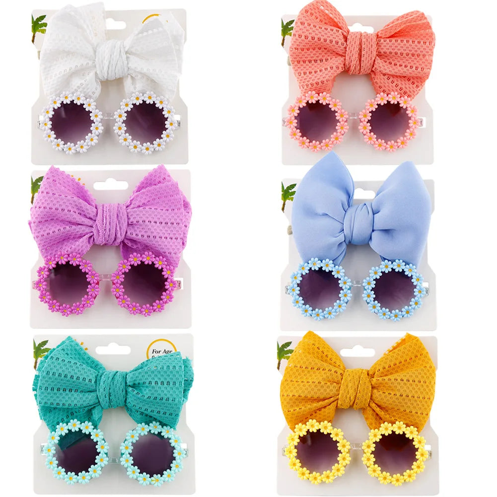 Sunglasses and Bow Headband Set