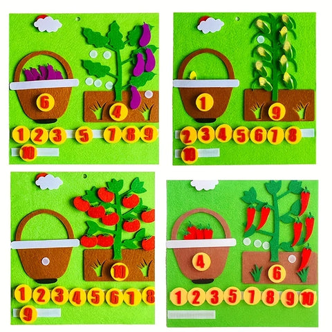 Kids Montessori Math Toys Picking Vegetables