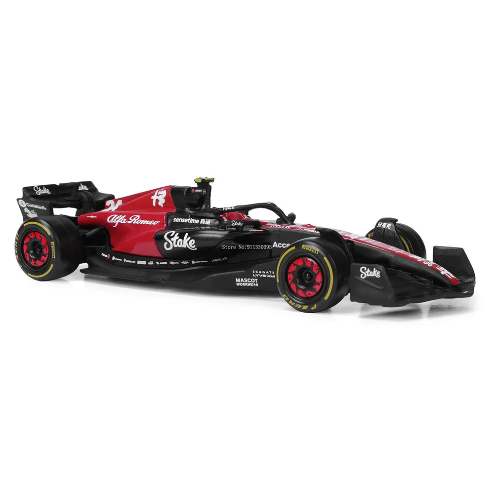 Bburago 1:43 Alfa Romeo F1 Team Stake 2023 C43  #24 Zhou Guanyu #77 Valtteri Bottas Alloy Car Die Cast