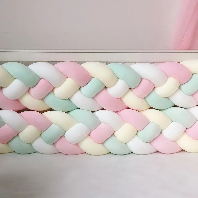 2.2M Baby Bed Bumper 4 Strands Knot Braided