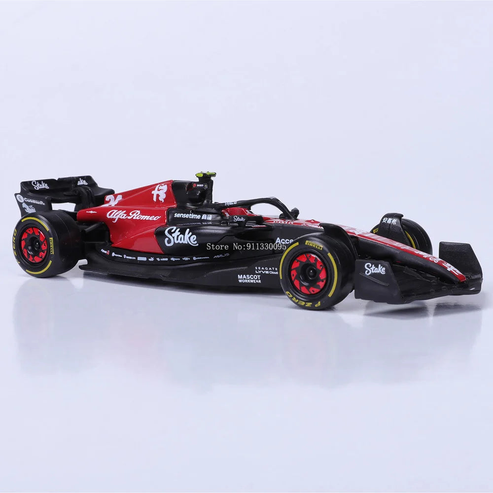 Bburago 1:43 Alfa Romeo F1 Team Stake 2023 C43  #24 Zhou Guanyu #77 Valtteri Bottas Alloy Car Die Cast