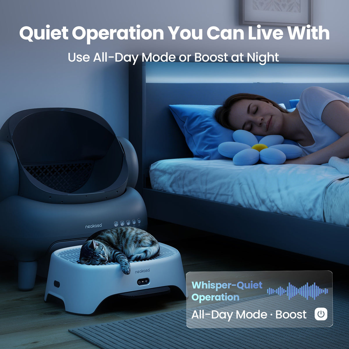 Neakasa AirStep Odor-Eliminating Cat Litter Box Step Purifier