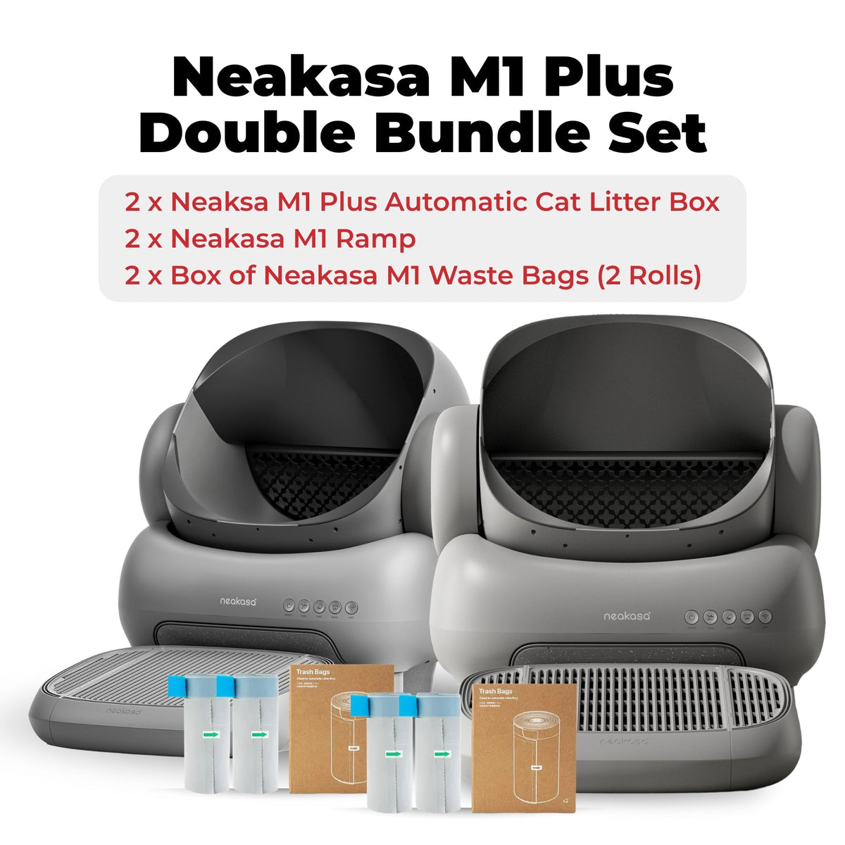 Neakasa M1 Plus (Upgraded) Open-Top Self-Cleaning Automatic Cat Litter Box