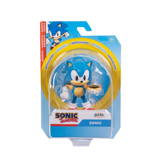 Sonic The Hedgehog Action Figure W19 2.5 Inch - Classic Sonic with Hot Dog