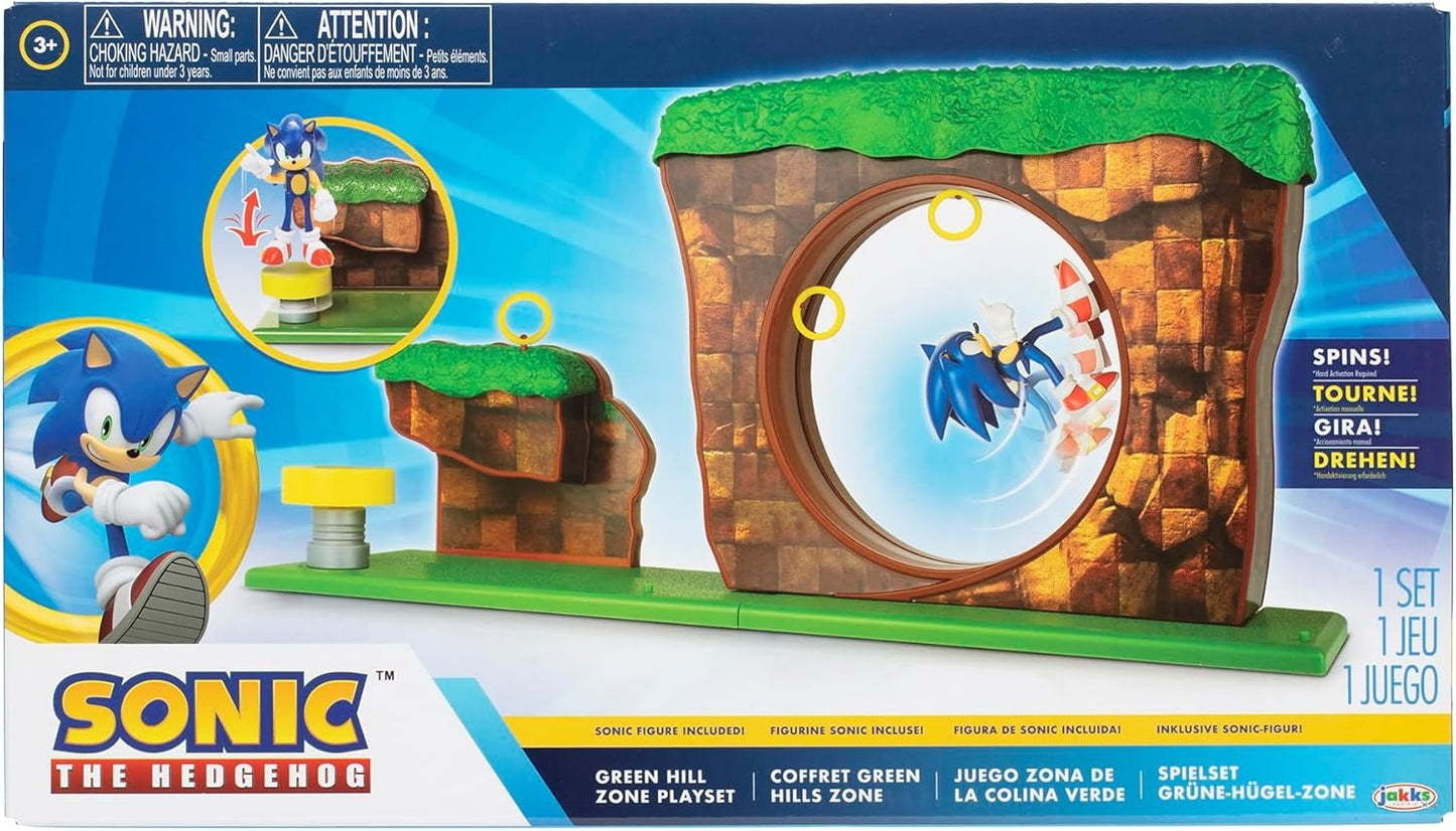 Sonic The Hedgehog Green Hill Zone Playset with 2.5" Sonic Action Figure