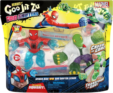 Pahlawan Goo Jit Zu - Marvel Goo Shifters Versus Paket Spider-Man VS Goo Shifter Lizard 