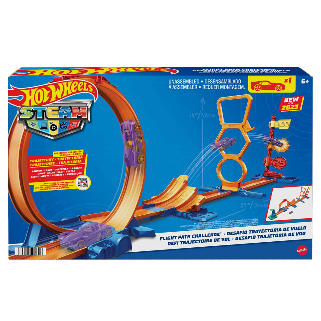 TOYSTER SG Hot Wheels Track Set Steam Flight Path Challenge