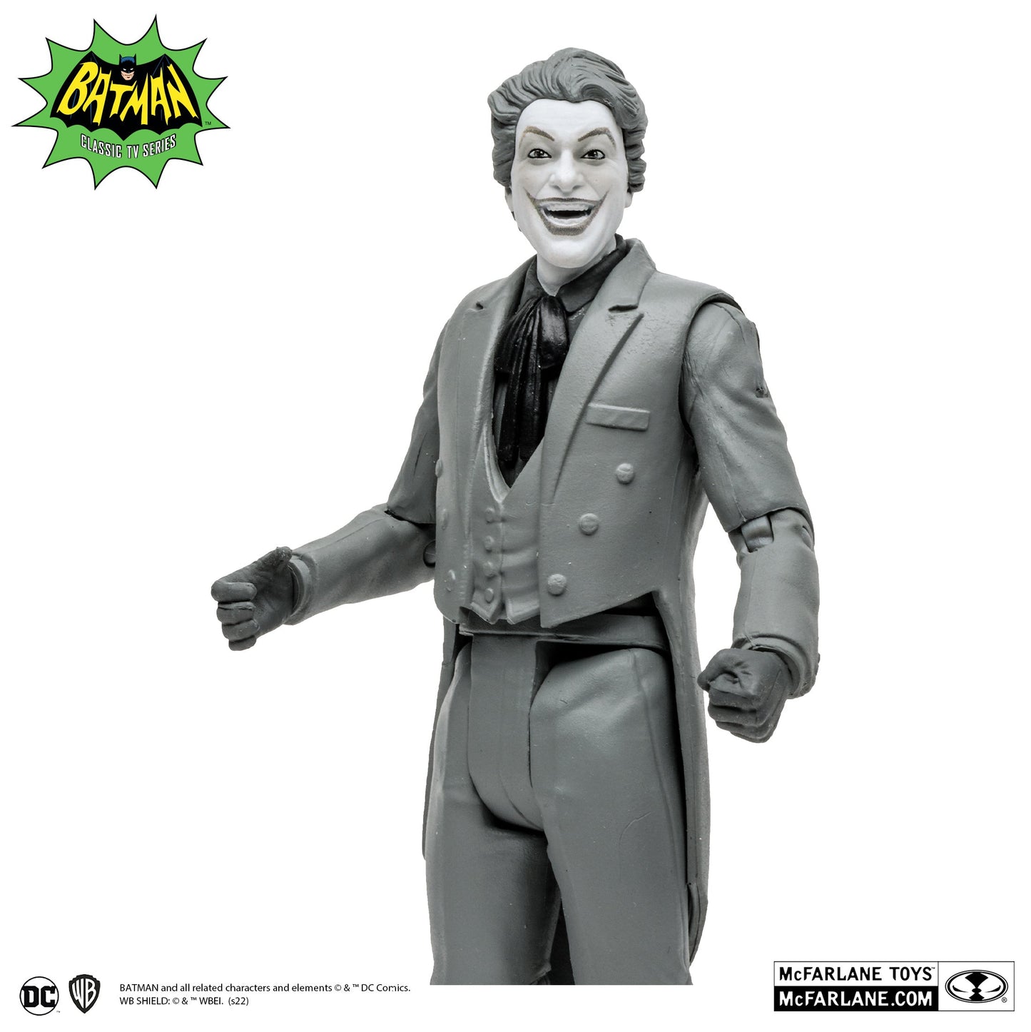 Mcfarlane Dc Retro Batman 66 6Inch Figure - The Joker (Black & White Tv Variant) Comics