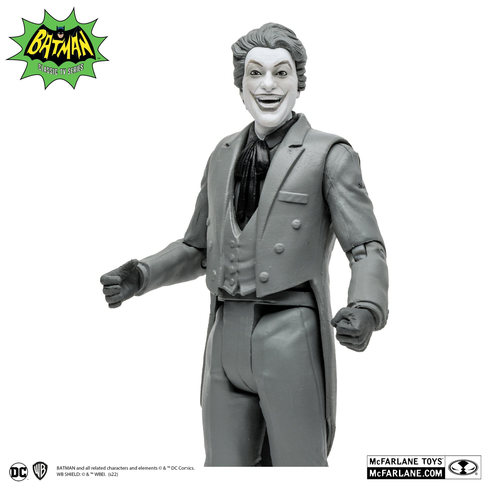 Mcfarlane Dc Retro Batman 66 6Inch Figure - The Joker (Black & White Tv Variant) Comics