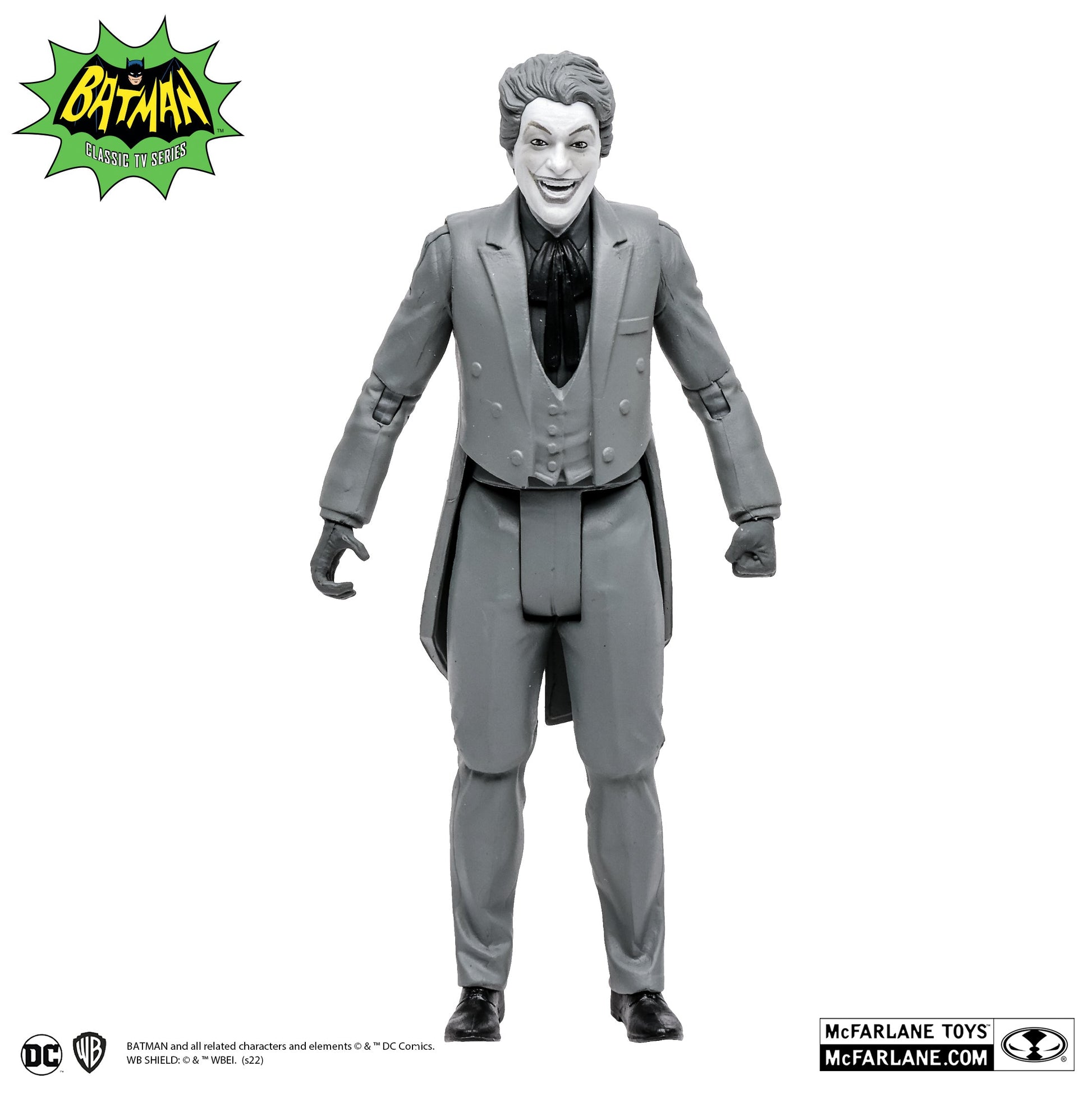 Mcfarlane Dc Retro Batman 66 6Inch Figure - The Joker (Black & White Tv Variant) Comics