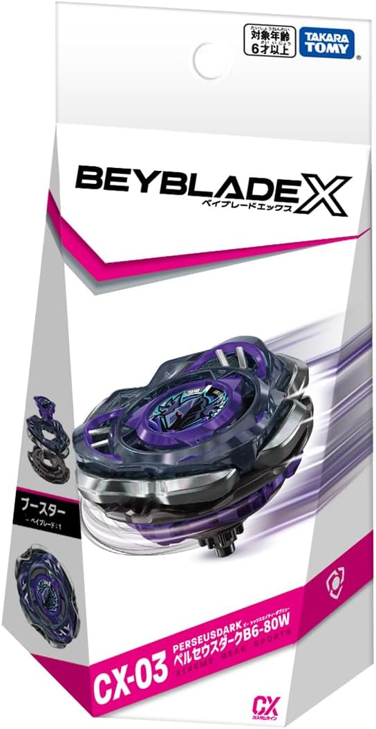 Takara Tomy Beyblade X CX-03 Booster Perseus Dark