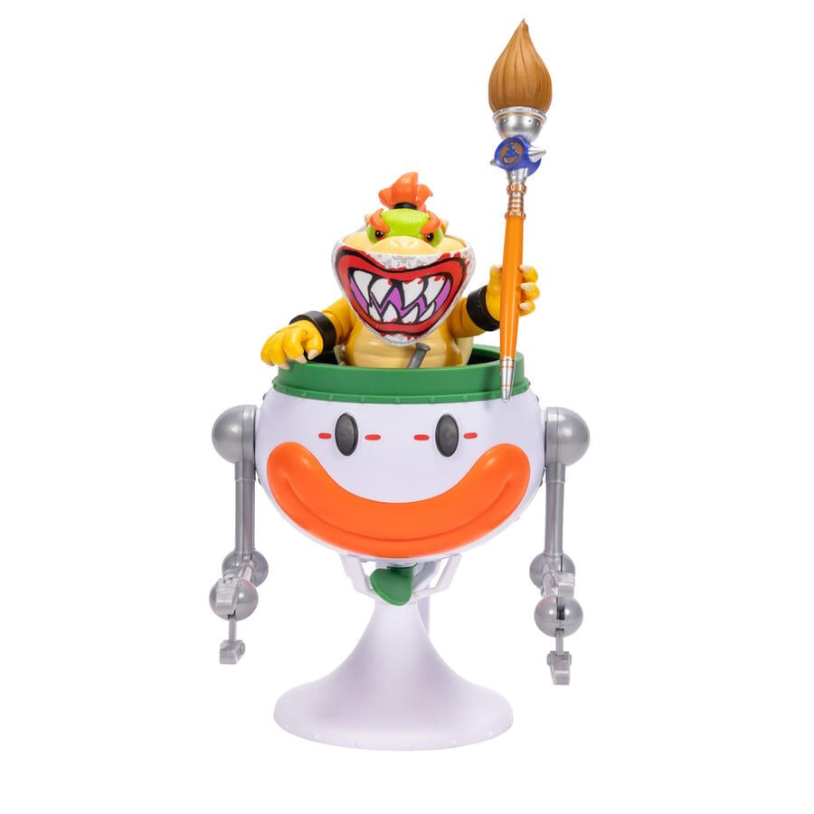 The Super Mario Galaxy Movie - 5” Bowser Jr. with Clown Car Paintbrush and Water-Reveal Stickers - Nintendo