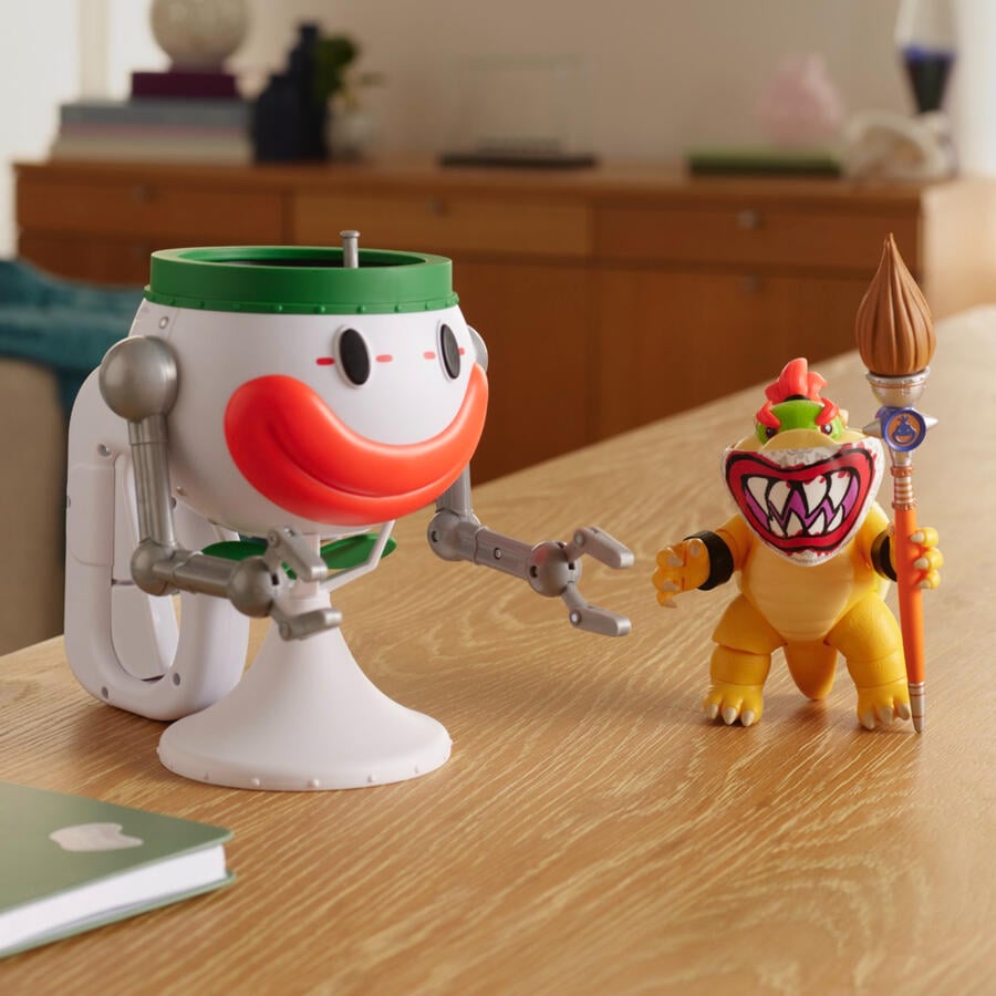 The Super Mario Galaxy Movie - 5” Bowser Jr. with Clown Car Paintbrush and Water-Reveal Stickers - Nintendo
