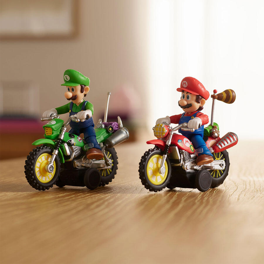 The Super Mario Galaxy Movie 2.5” Figure With Pull Back Motorcycle - Assorted (1 Pc) - Nintendo