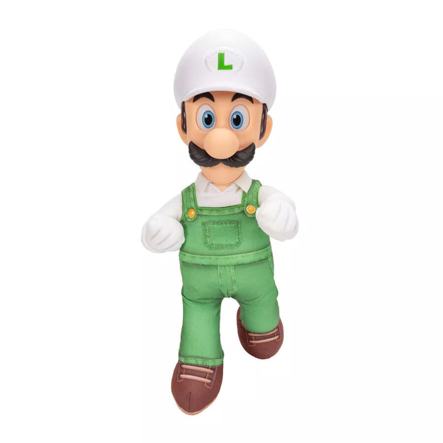 The Super Mario Galaxy Movie Fire Luigi Posable Plush 15 inch - Nintendo