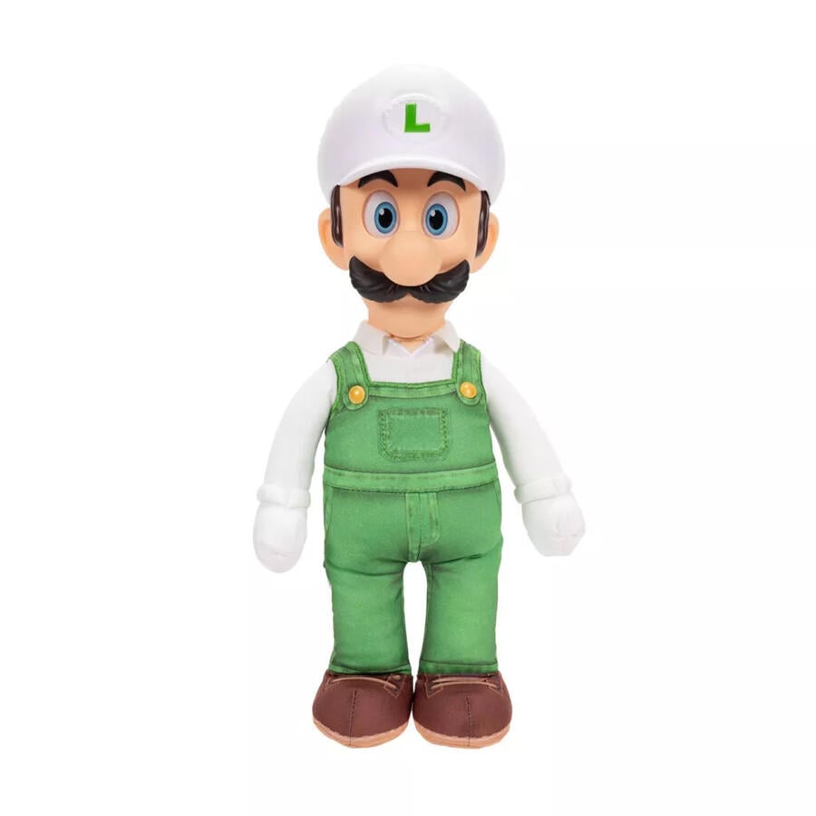 The Super Mario Galaxy Movie Fire Luigi Posable Plush 15 inch - Nintendo