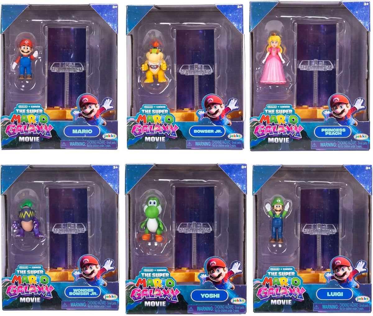 The Super Mario Galaxy Movie 1.5” Figure With Star Launcher W1 - Assorted (1 Pc) - Nintendo
