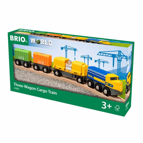 Brio Three-Wagon Cargo Train Brio