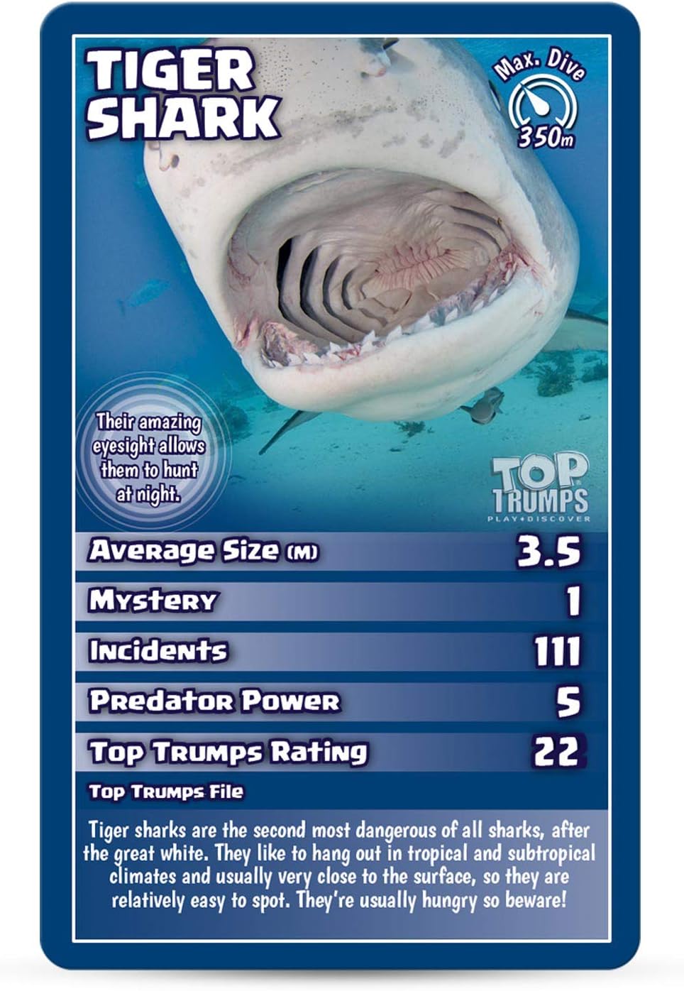 Top Trumps Sharks Card Game