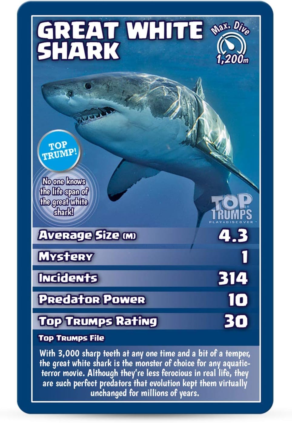 Top Trumps Sharks Card Game