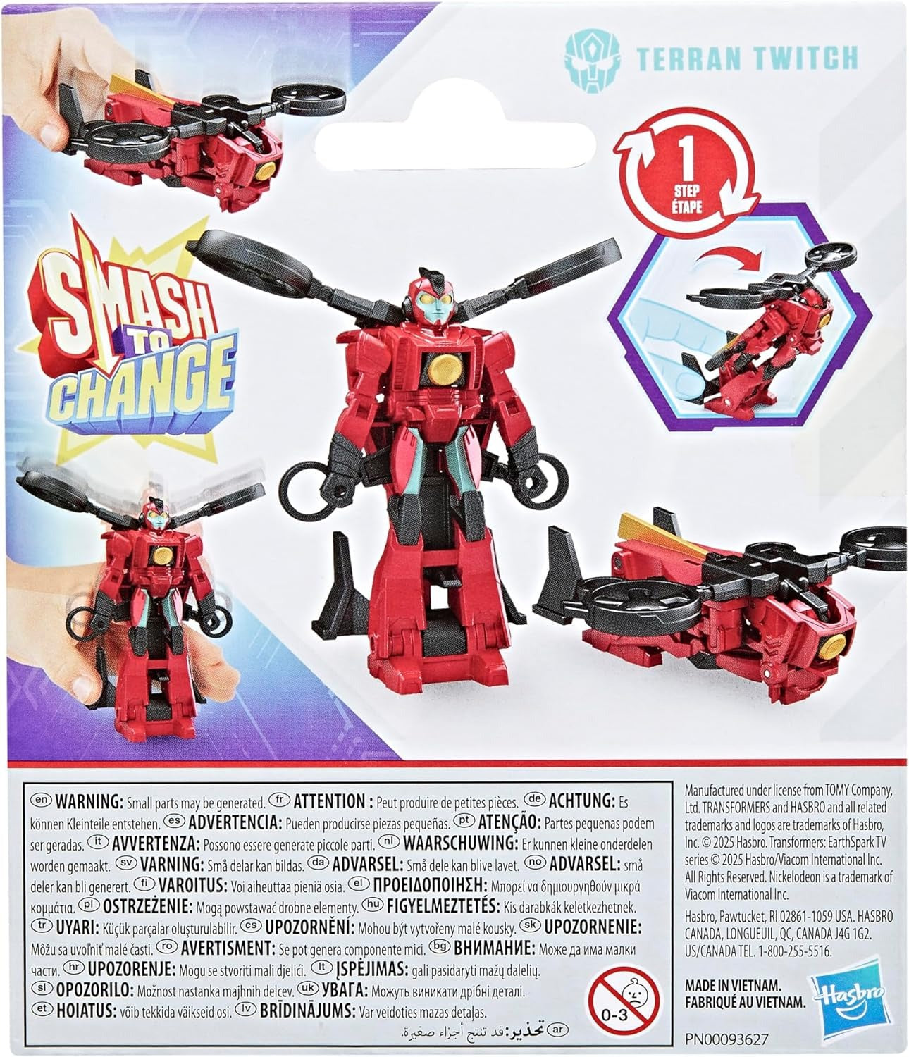 Transformers EarthSpark 1-Step Smash Changers Terran Twitch