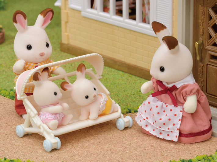 Sylvanian Families Triplets Stroller - Free Gift