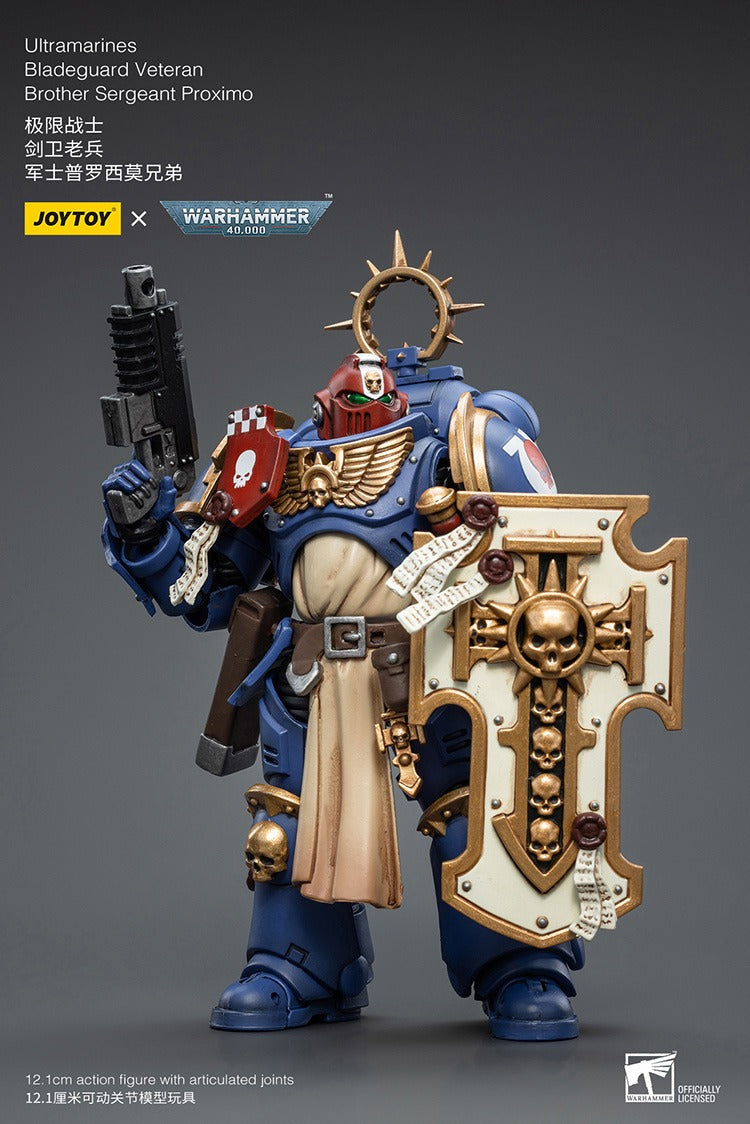 JOYTOY Warhammer 40K Ultramarines Bladeguard Veteran Brother Sergeant Proximo JT2337