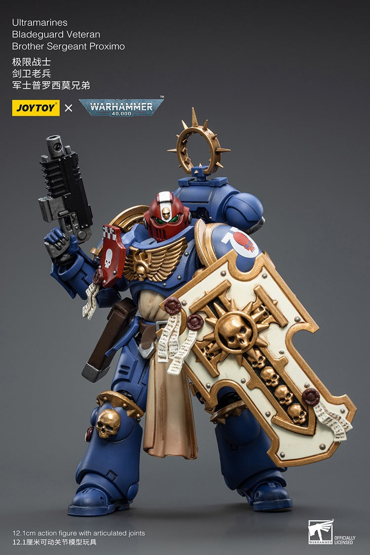 JOYTOY Warhammer 40K Ultramarines Bladeguard Veteran Brother Sergeant Proximo JT2337