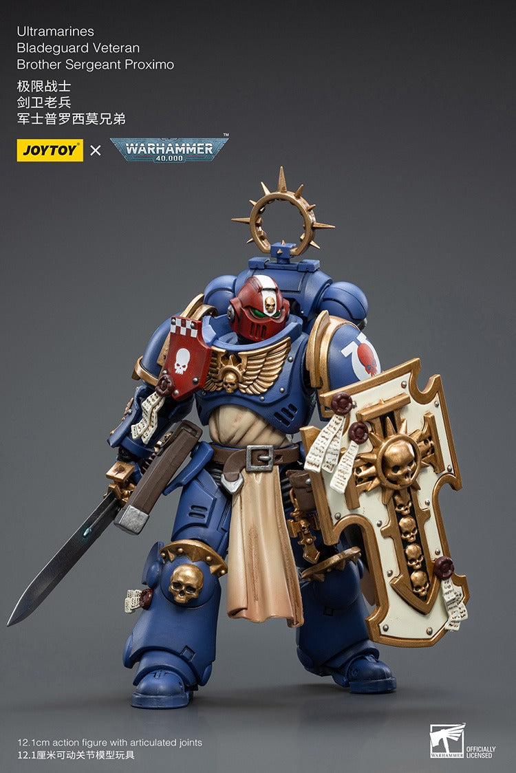 JOYTOY Warhammer 40K Ultramarines Bladeguard Veteran Brother Sergeant Proximo JT2337