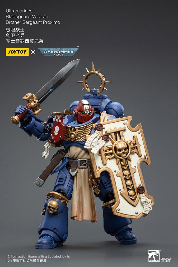 JOYTOY Warhammer 40K Ultramarines Bladeguard Veteran Brother Sergeant Proximo JT2337