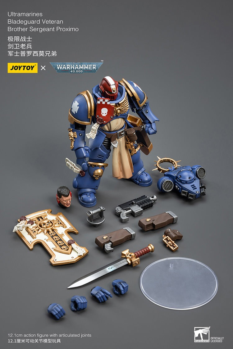 JOYTOY Warhammer 40K Ultramarines Bladeguard Veteran Brother Sergeant Proximo JT2337